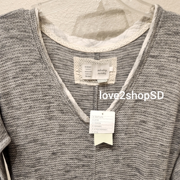 Anthropologie Saturday Sunday Tasseled Maxi Dress Sweater S small NWT - Picture 5 of 5